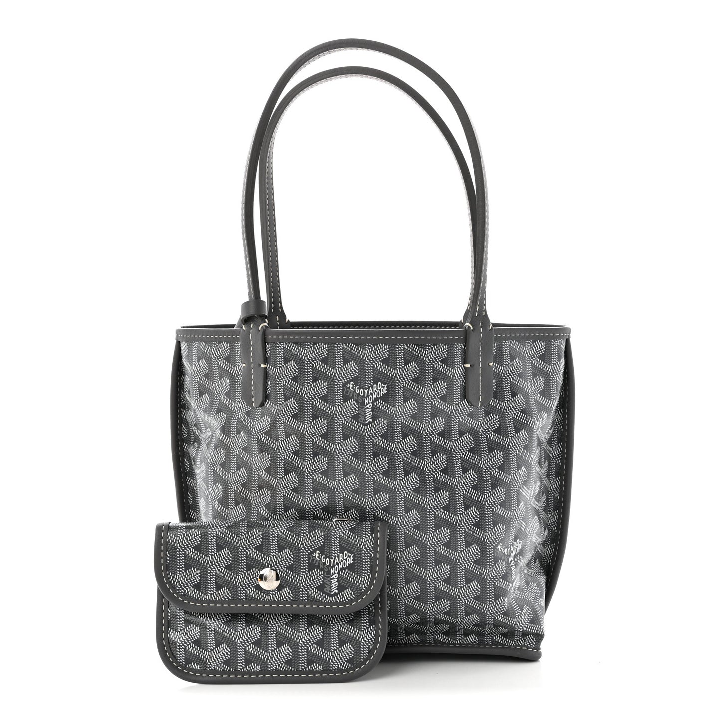 Goyardine Reversible Mini Anjou Grey