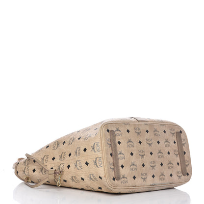 MCM Visetos Medium Liz Reversible Shopper Tote Beige 7 of 29