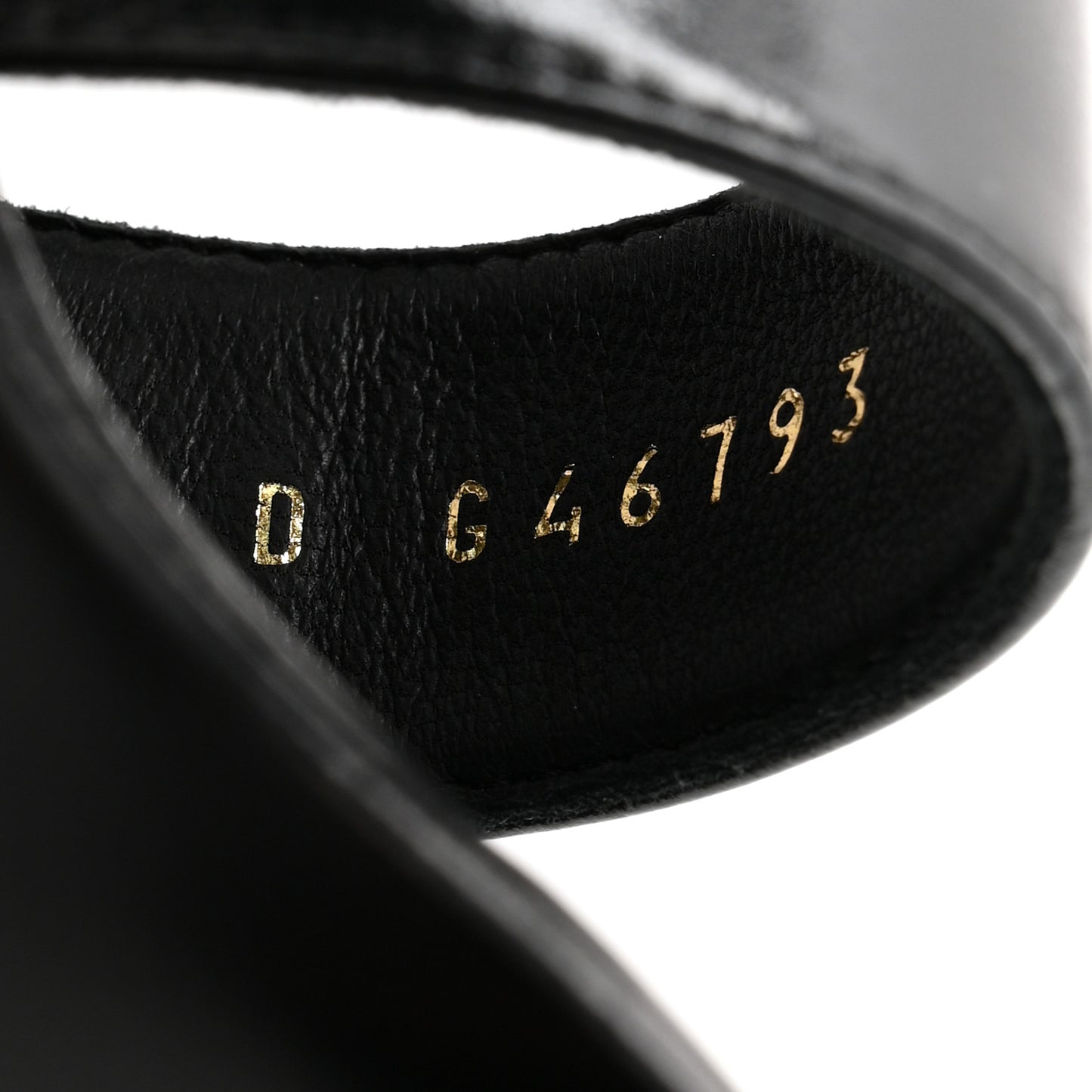 Shiny Calfskin CC Sandals 37.5 Black