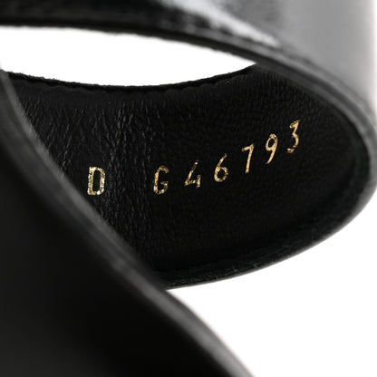 Chanel Shiny Calfskin CC Sandals 37.5 Black 18 of 20