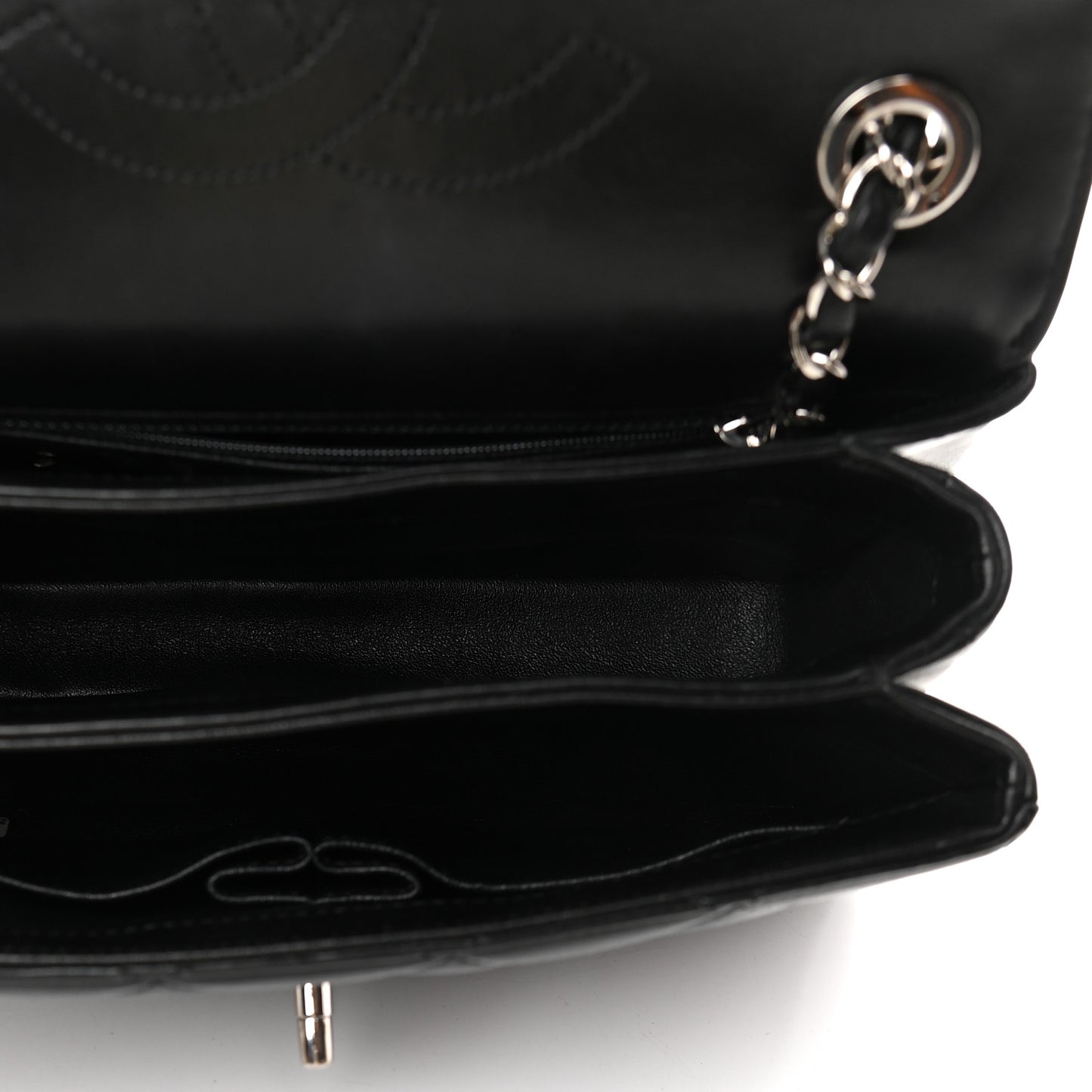 Lambskin Quilted Small Trendy CC Dual Handle Flap Bag Black