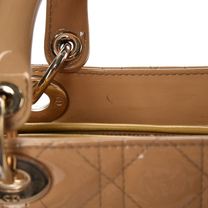 Christian Dior Patent Cannage Medium Lady Dior Beige 11 of 11