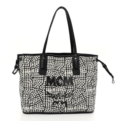 MCM Visetos Liz Reversible Shopper Tote Black 4 of 17