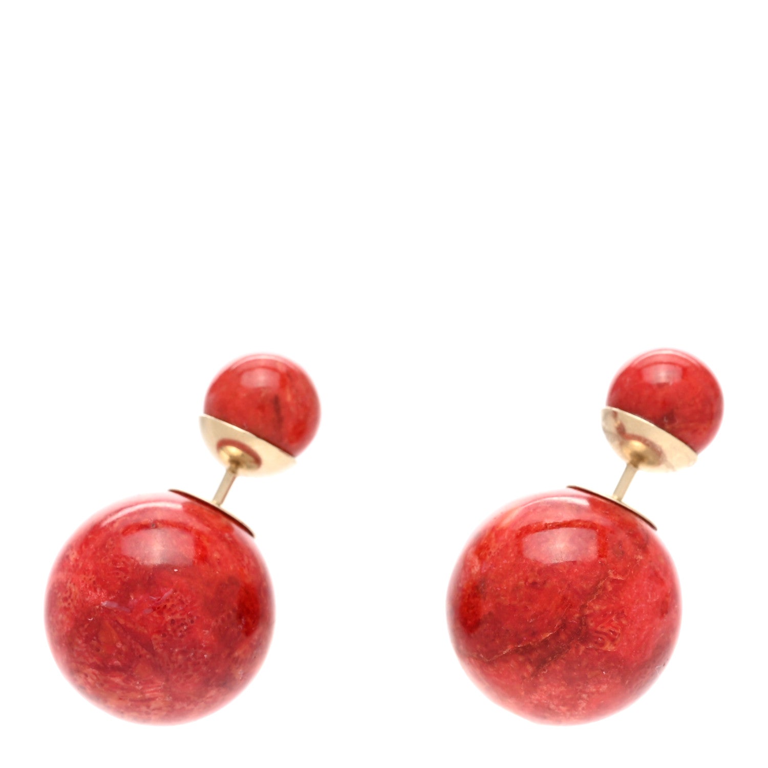 Christian Dior Mise En Dior Tribal Earrings Red 1 of 5