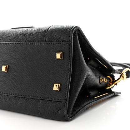 Valentino Garavani Grained Calfskin Twist Lock My Rockstud Shoulder Bag Black 10 of 10