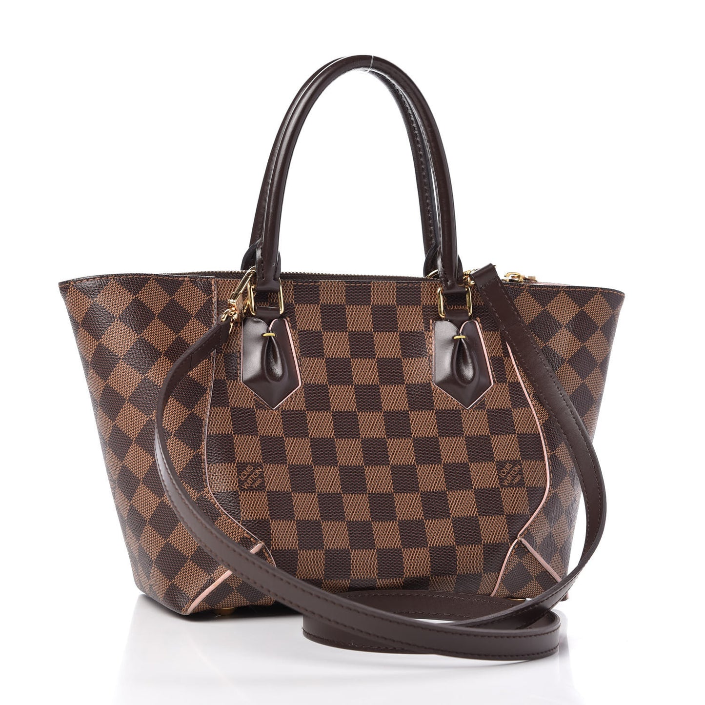 Damier Ebene Caissa Tote PM Rose Ballerine
