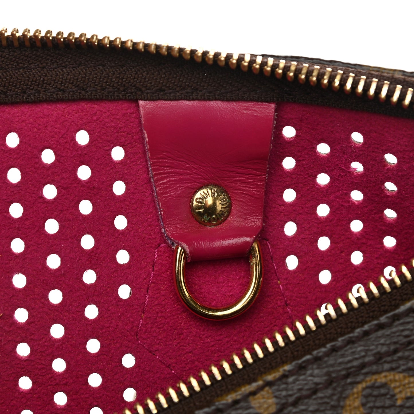 Monogram Perforated Speedy 30 Fuchsia