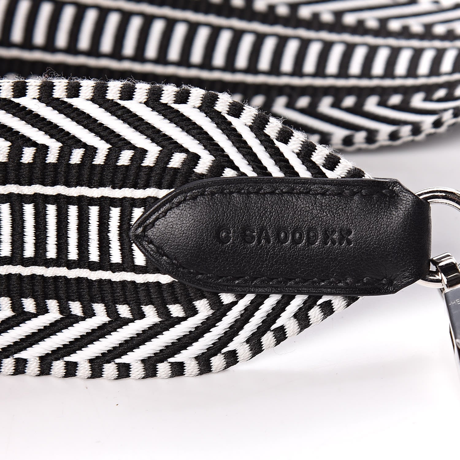 Hermes Toile Swift 50mm Sangle Cavale Shoulder Strap Black Ecru 4 of 4