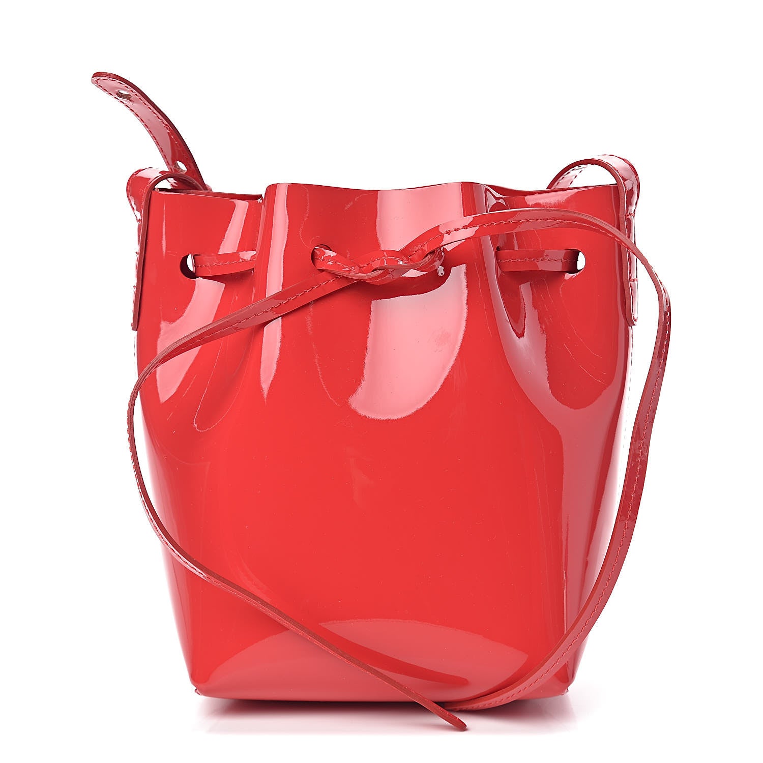 Mansur Gavriel Patent Calfskin Mini Mini Bucket Bag Flamma 1 of 9