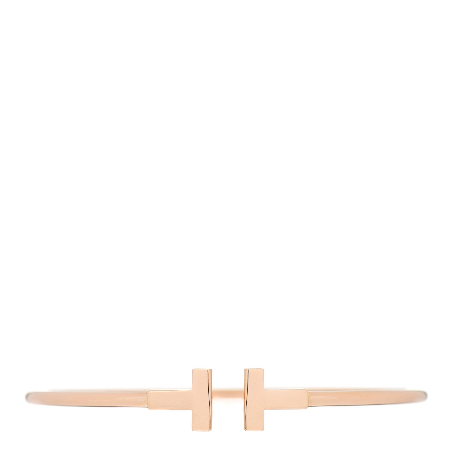 Tiffany 18K Rose Gold T Wire Bracelet 1 of 3