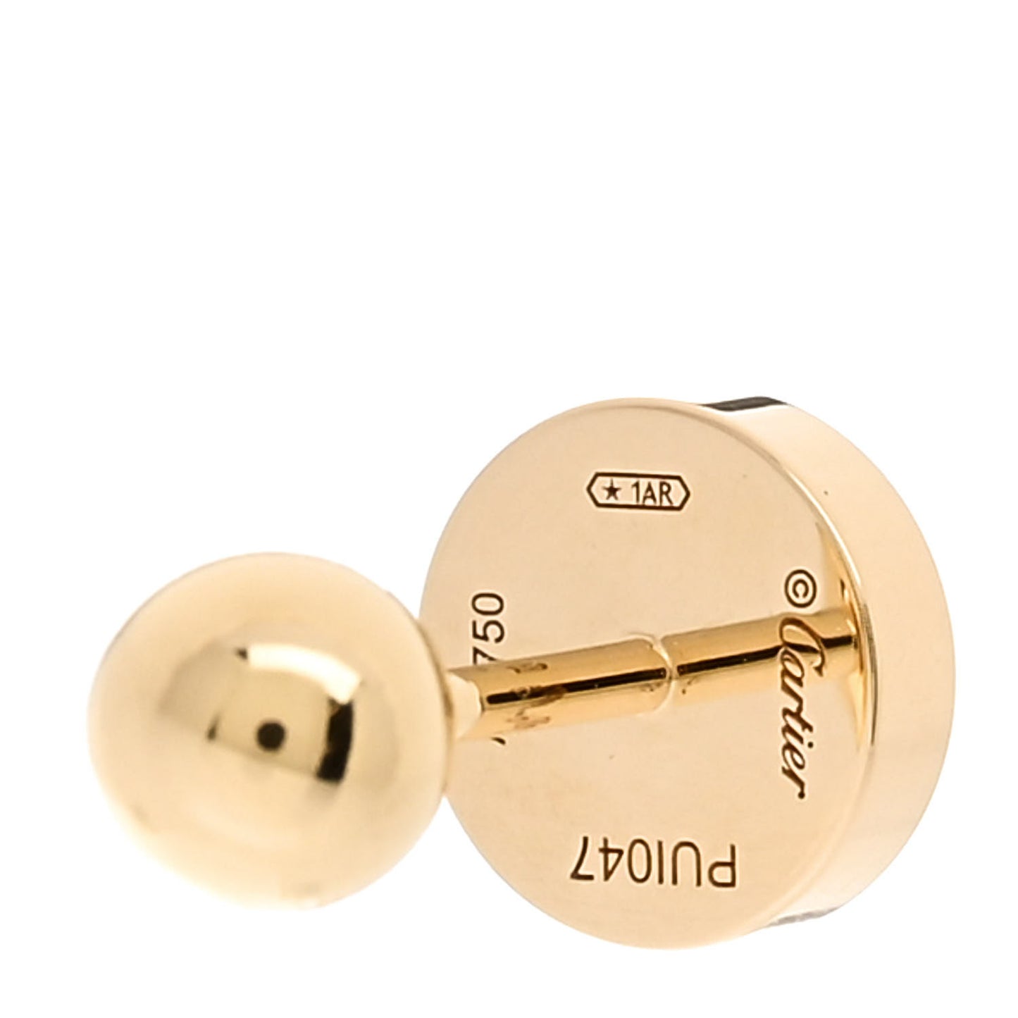 18K Yellow Gold LOVE Single Earring
