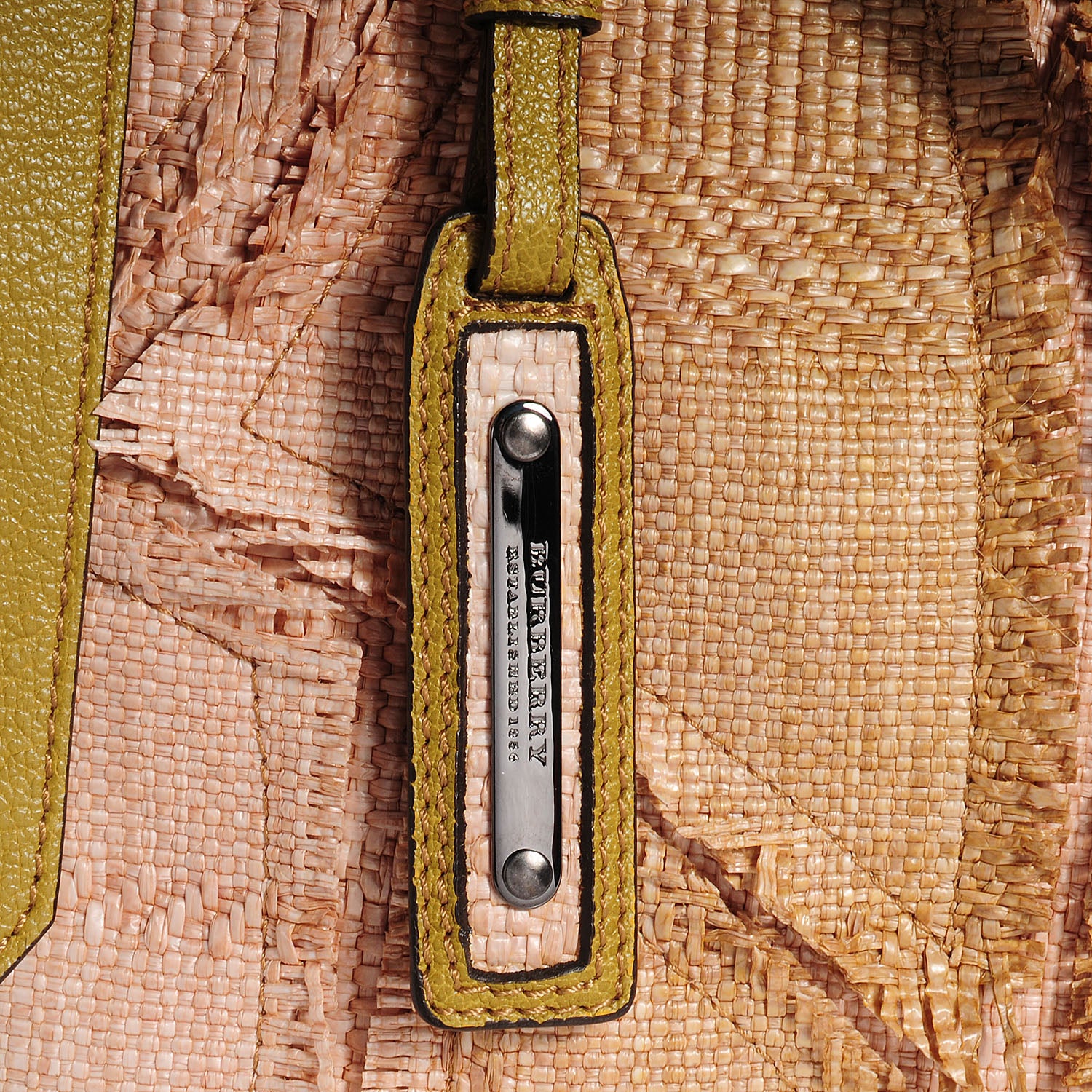 Burberry Raffia Large Covington Tote Dark Ochre 5 of 9