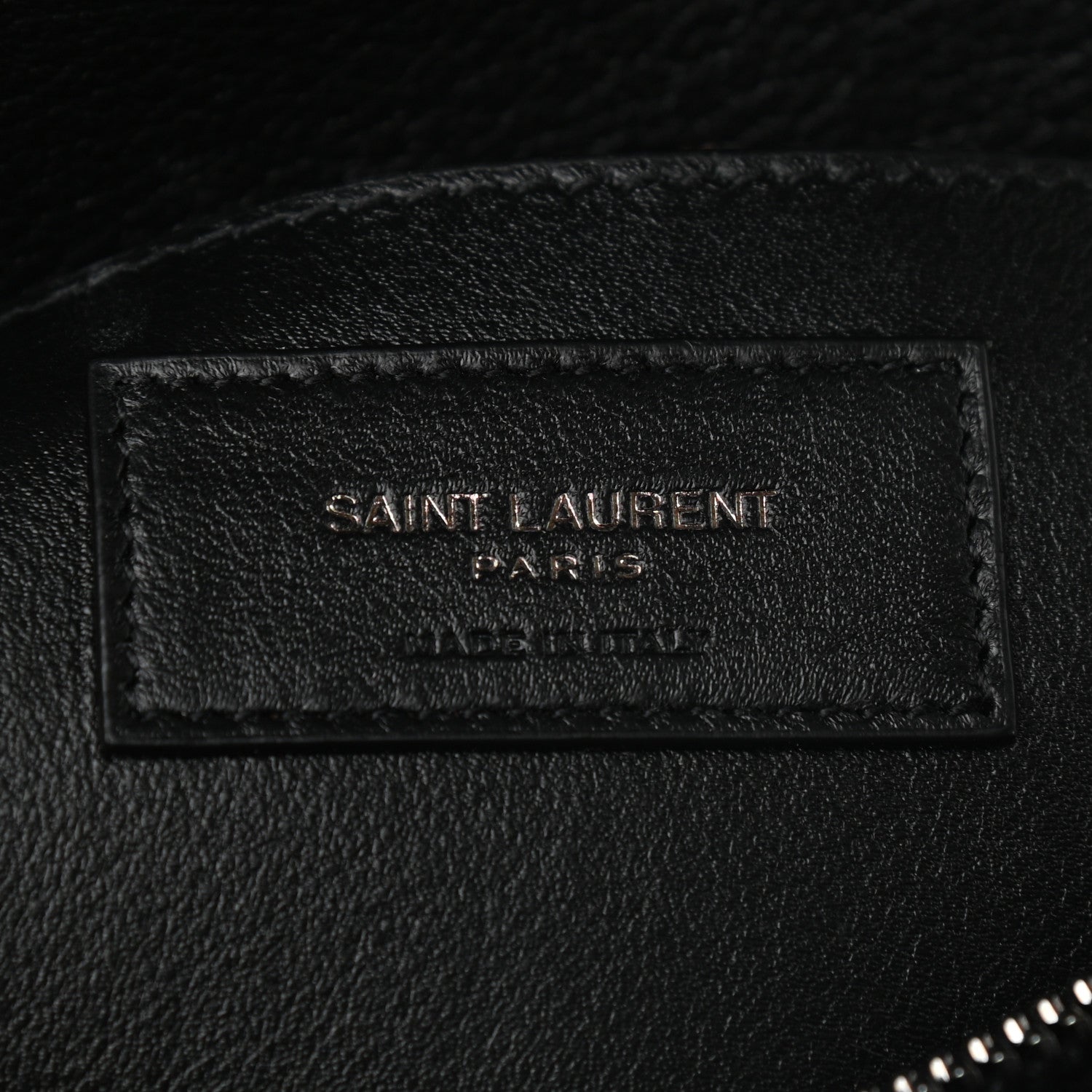 Saint Laurent Sheepskin Matelasse Chevron Monogram Medium College Bag Black 6 of 8
