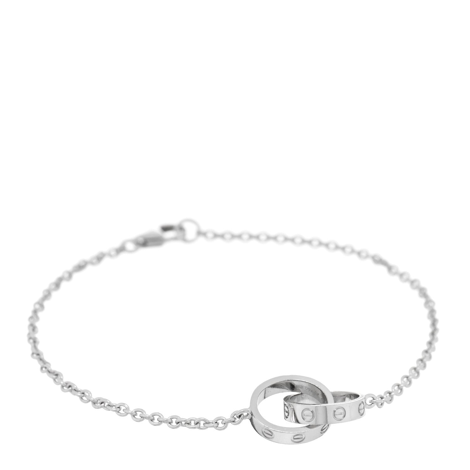 Cartier 18K White Gold Interlocking LOVE Bracelet 1 of 3