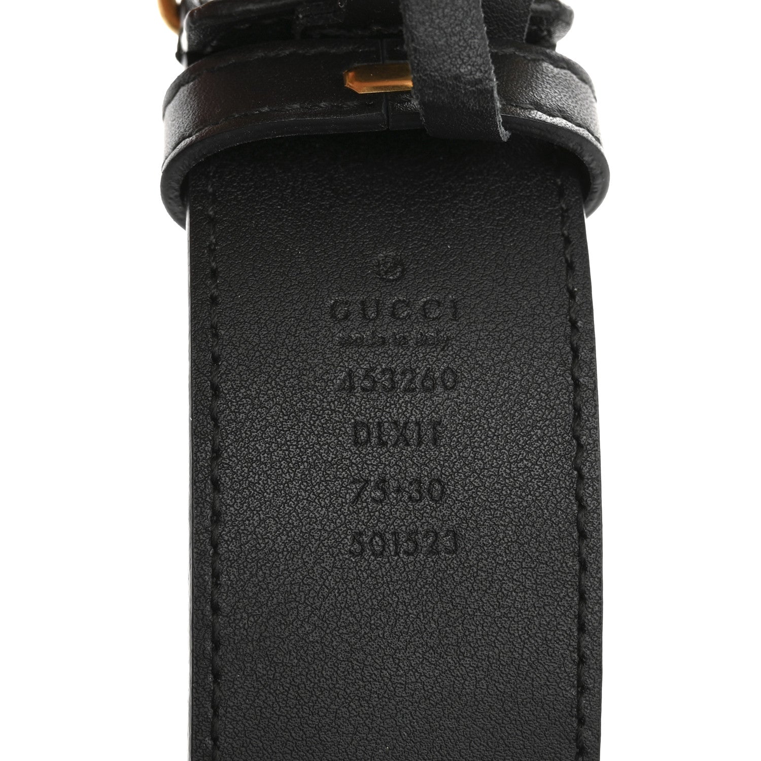 Gucci Moon Calfskin Pearl Double G 40mm Belt 75 30 Black Cream 5 of 8
