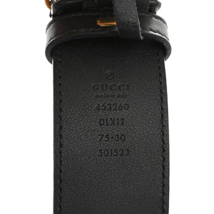 Gucci Moon Calfskin Pearl Double G 40mm Belt 75 30 Black Cream 5 of 8