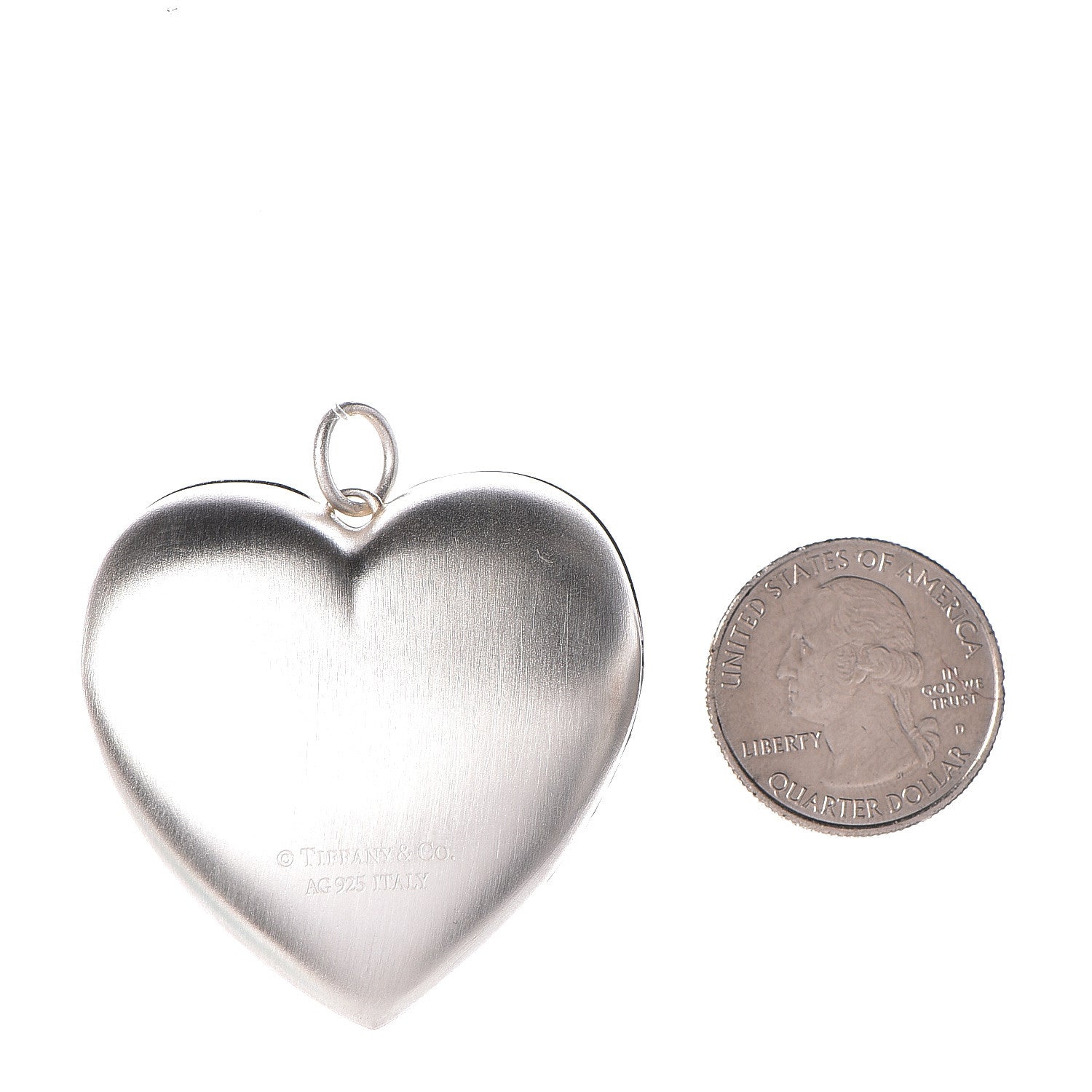 Tiffany Sterling Silver Large Ziegfeld Daisy Heart Locket Pendant 2 of 5