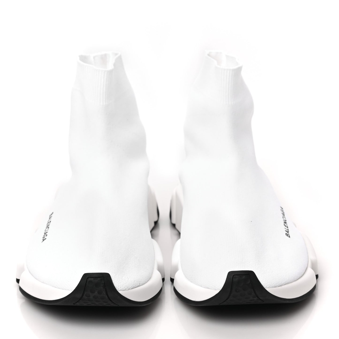 Knit Bi-Color Sole Mens Speed 2.0 Sneakers 45 White