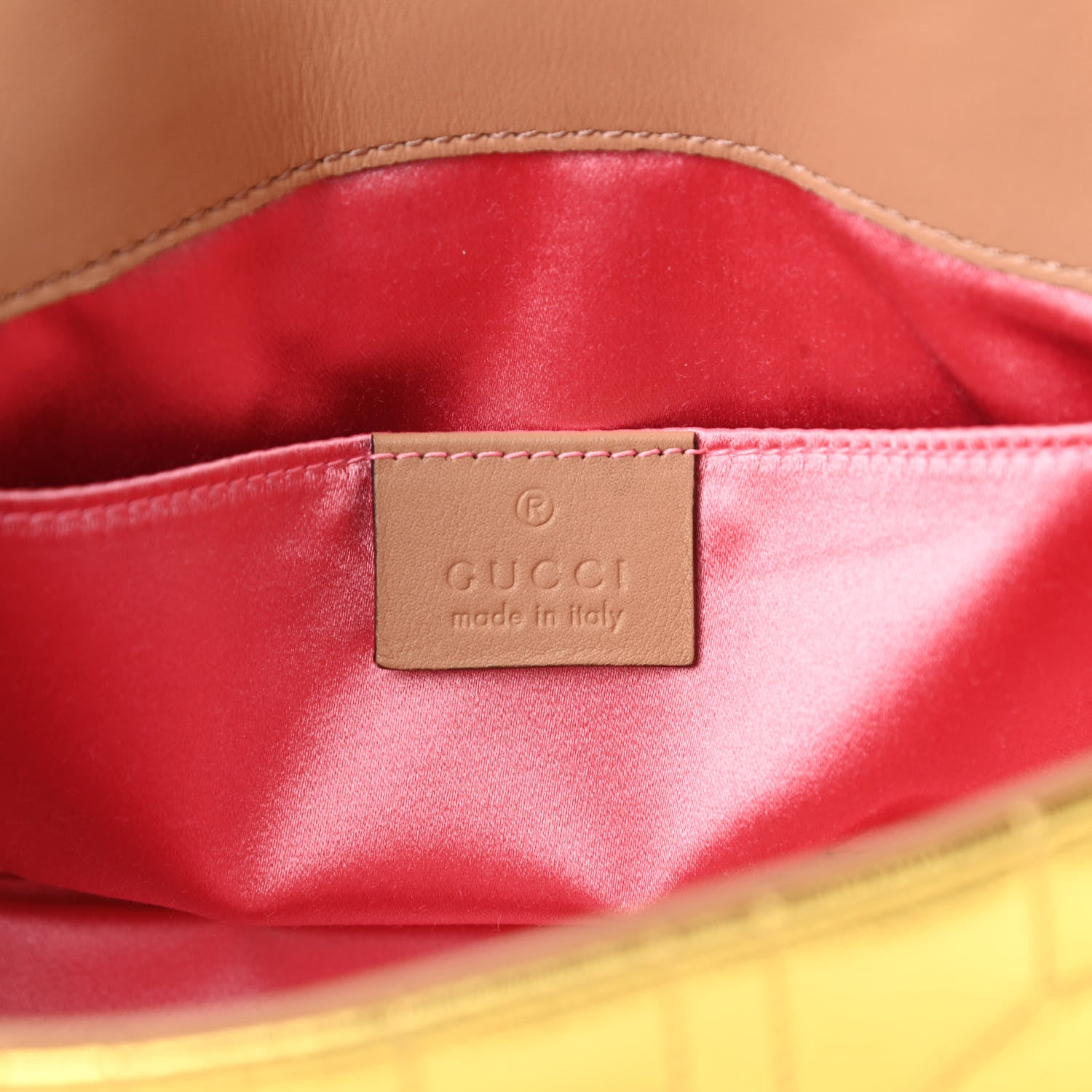 Gucci Metallic Calfskin Matelasse Studded Mini Pearly GG Marmont Shoulder Bag Gold 6 of 10