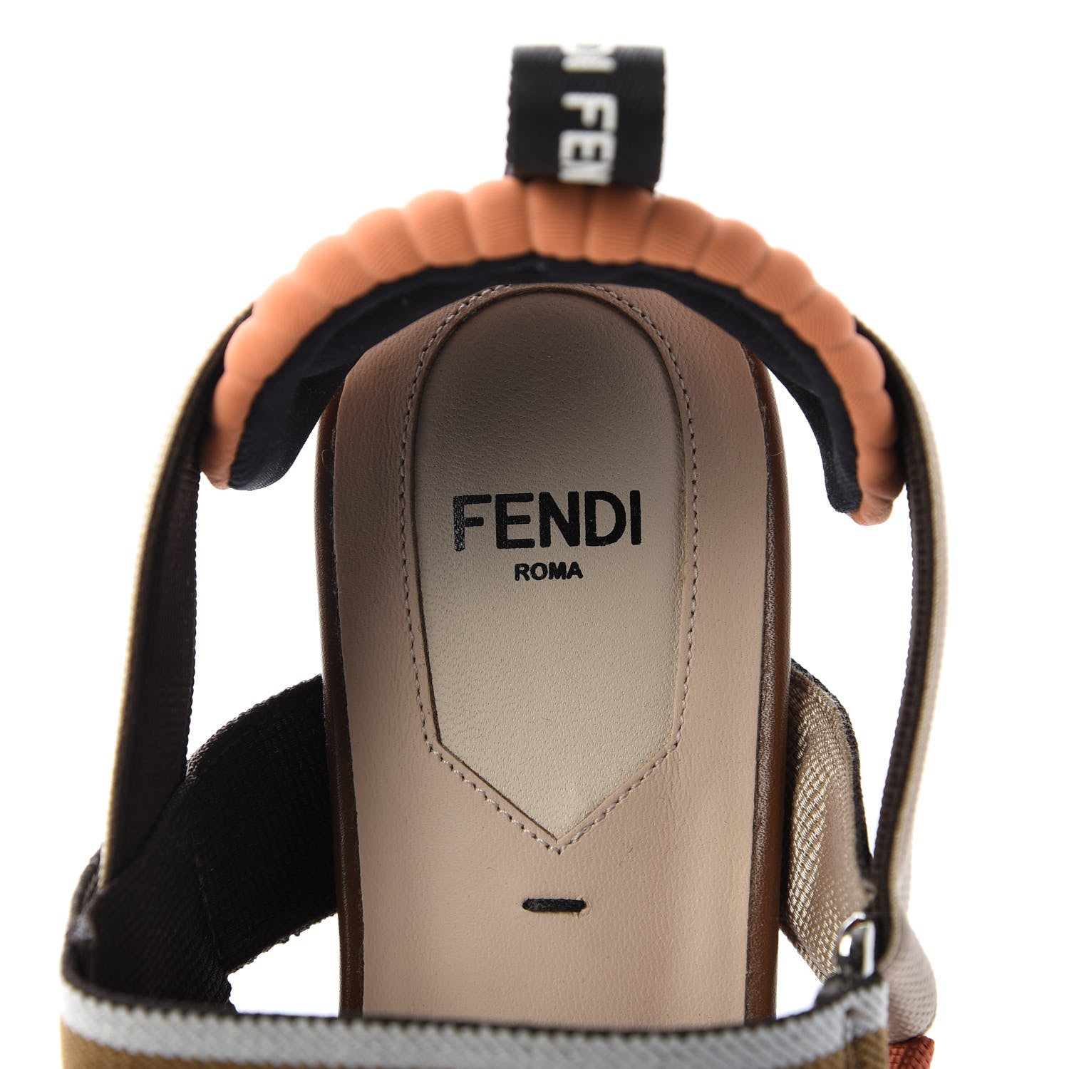 Fendi PVC Calfskin FF Colibri Slingback Ballerina Flats 37 Aranciata Cuoio 7 of 9