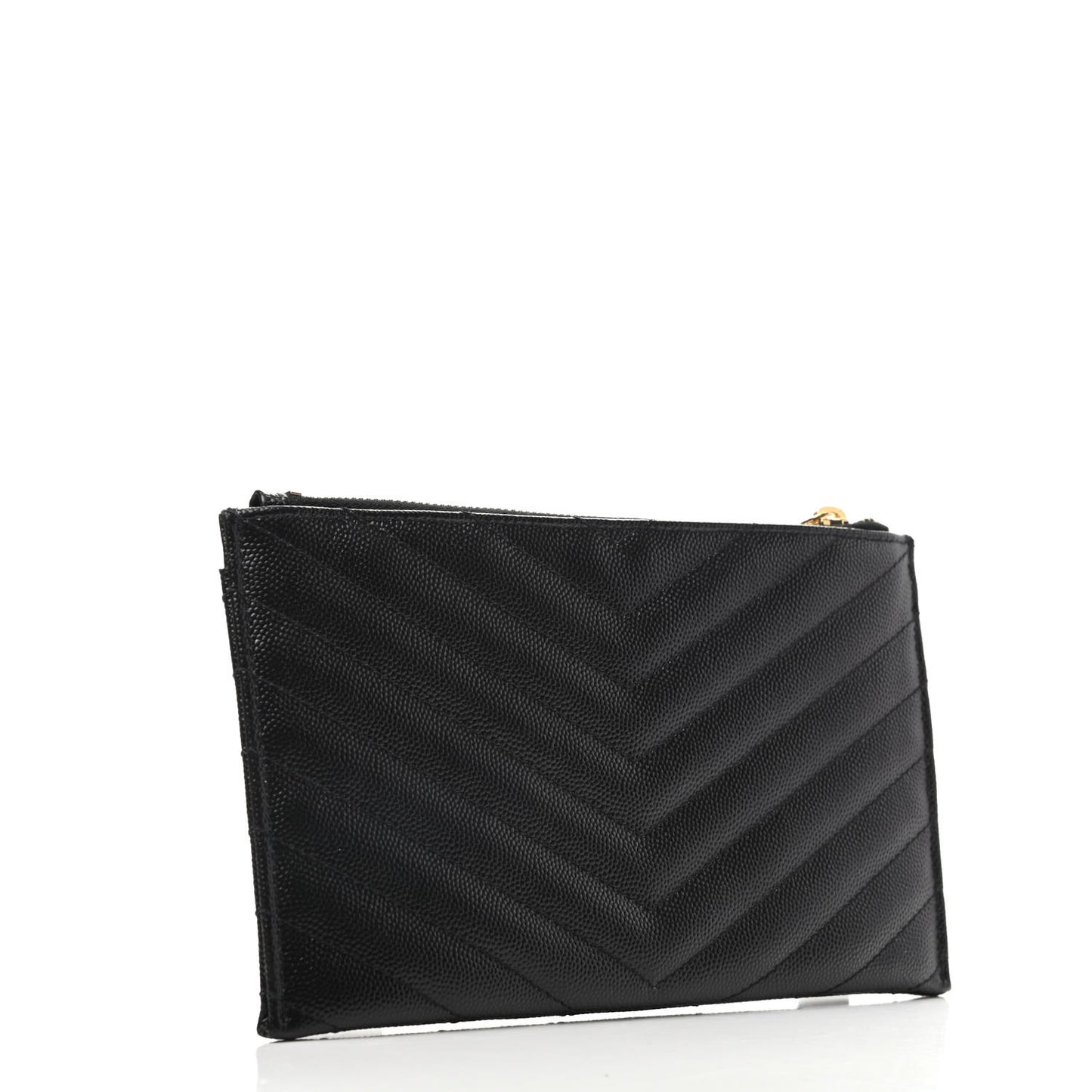 Grain De Poudre Chevron Monogram Bill Pouch Black