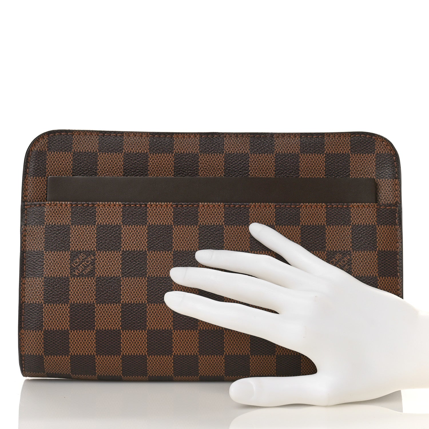 Louis Vuitton Damier Ebene Pochette Saint Louis Clutch 2 of 8