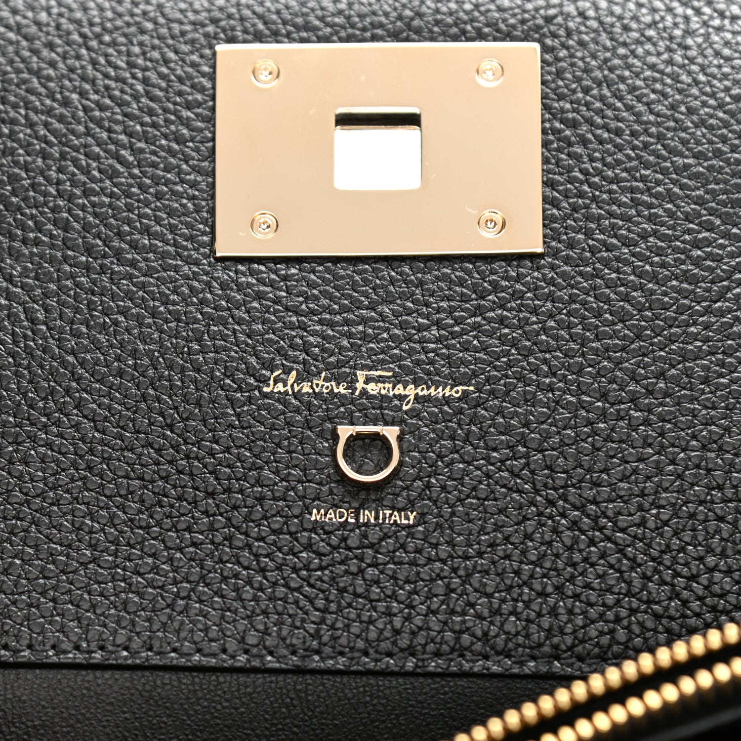 Salvatore Ferragamo Calfskin Medium Studio Bag Black 6 of 7