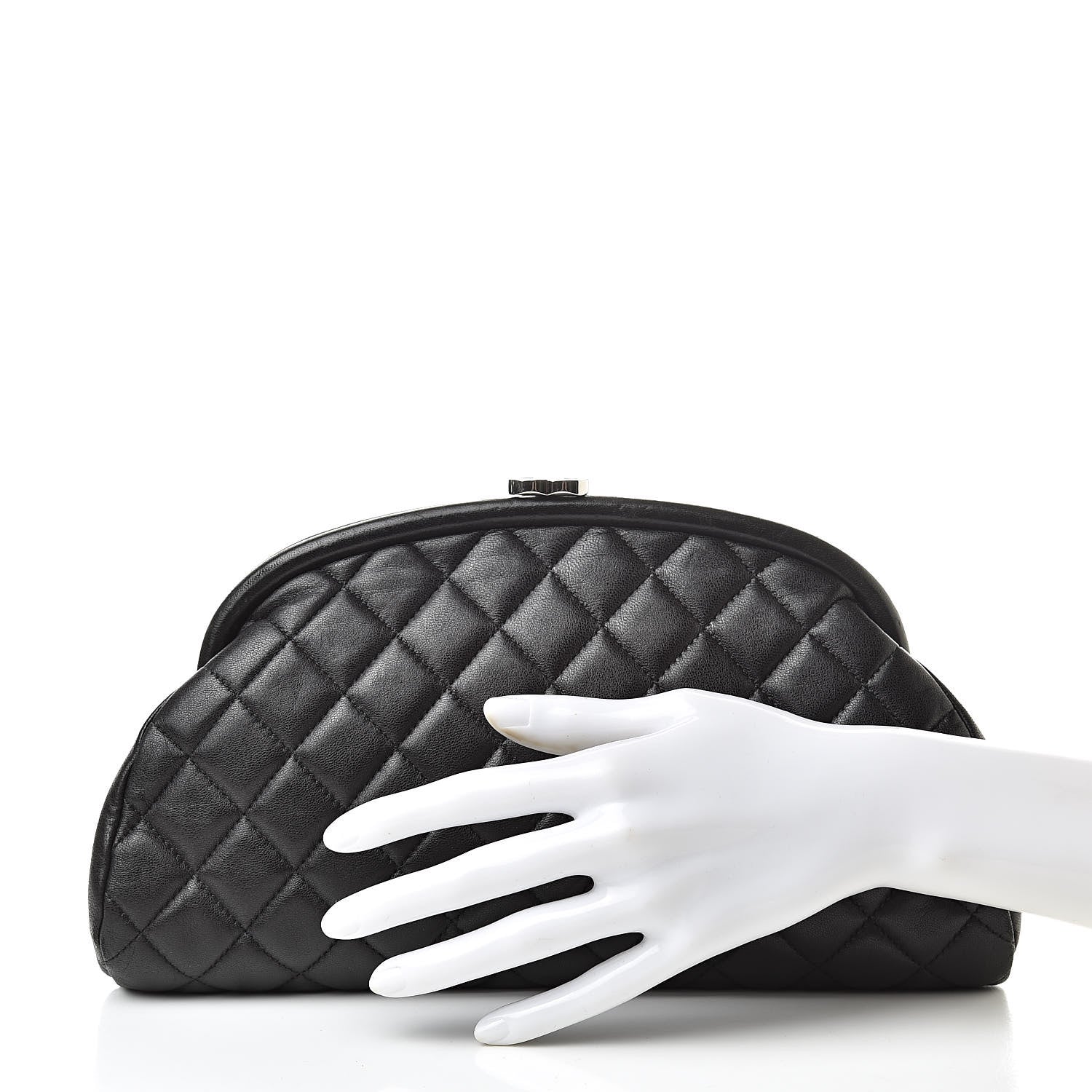 Chanel Lambskin Quilted Timeless Clutch Black 2 of 7