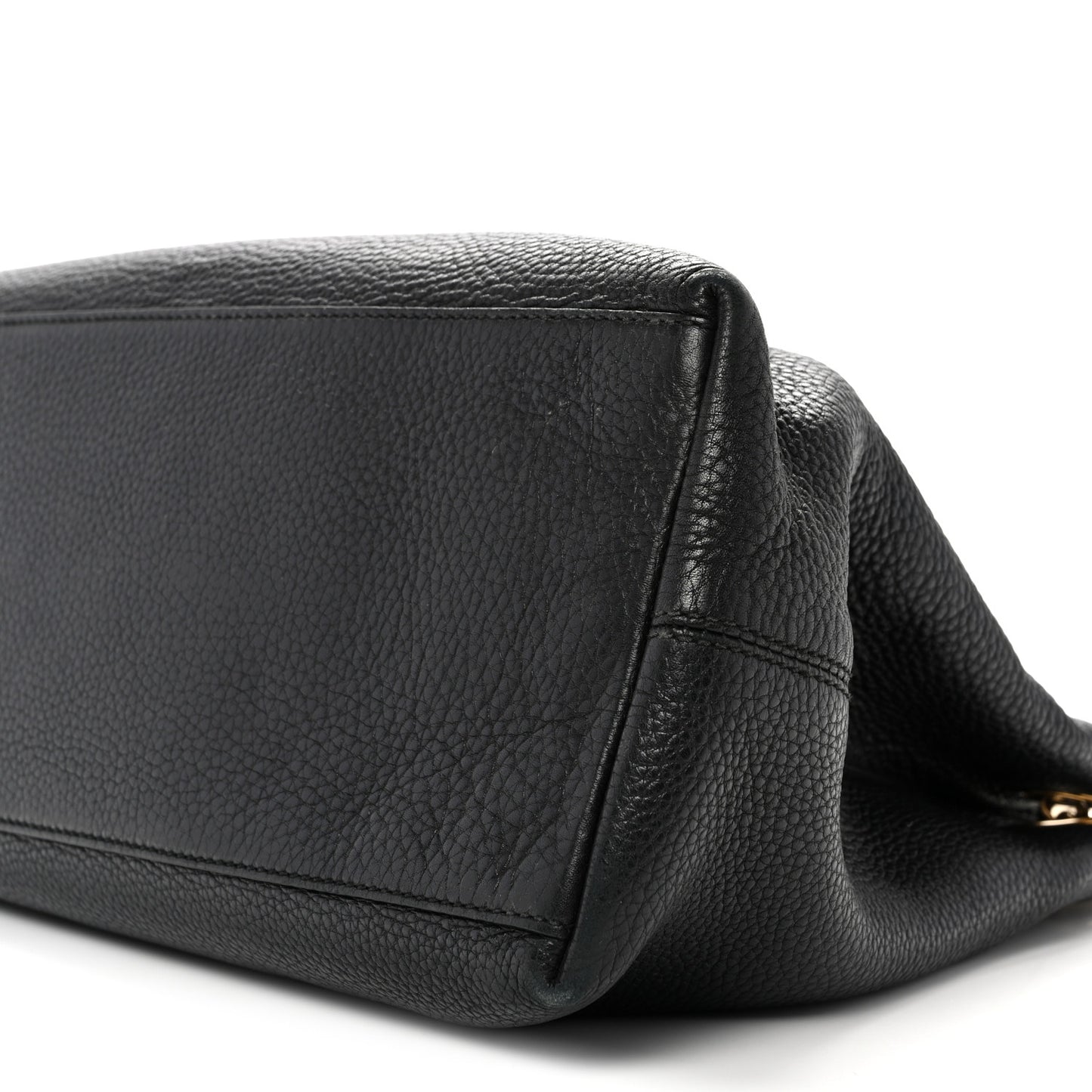 Pebbled Calfskin Medium Soho Chain Shoulder Bag Black