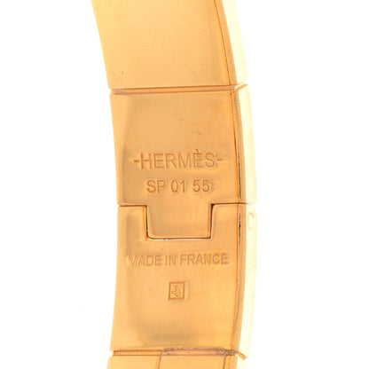Hermes Enamel Printed Narrow Eperon d'Or Bandana Hinged Bracelet S 4 of 5
