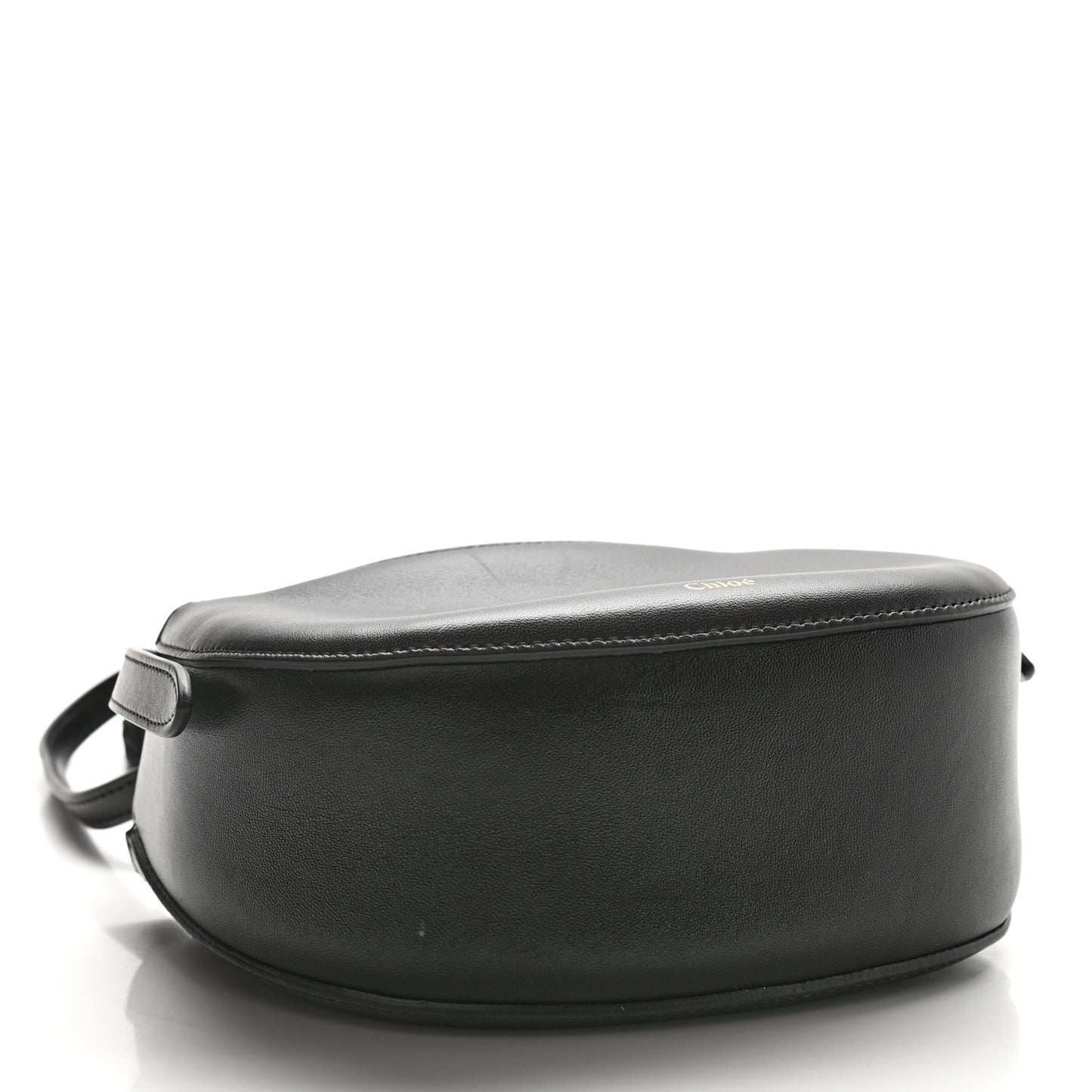 Small Grain Calfskin Kiss Bag Black