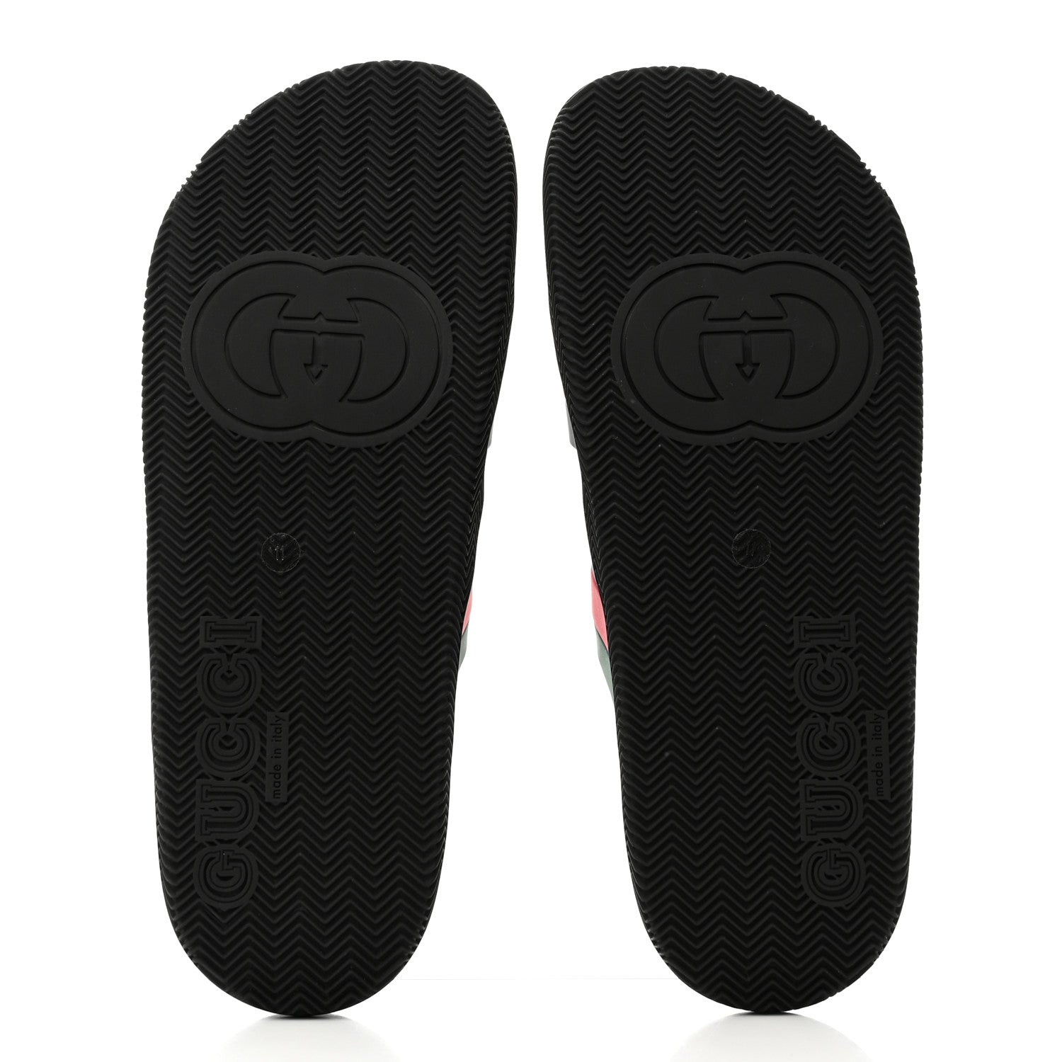 Gucci Rubber Web Mens Slide Sandals 11 Green Red 5 of 9