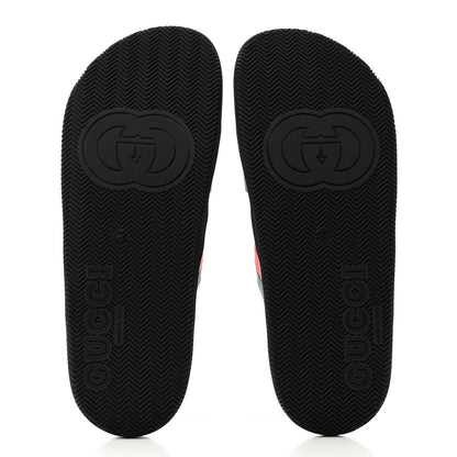 Gucci Rubber Web Mens Slide Sandals 11 Green Red 5 of 9