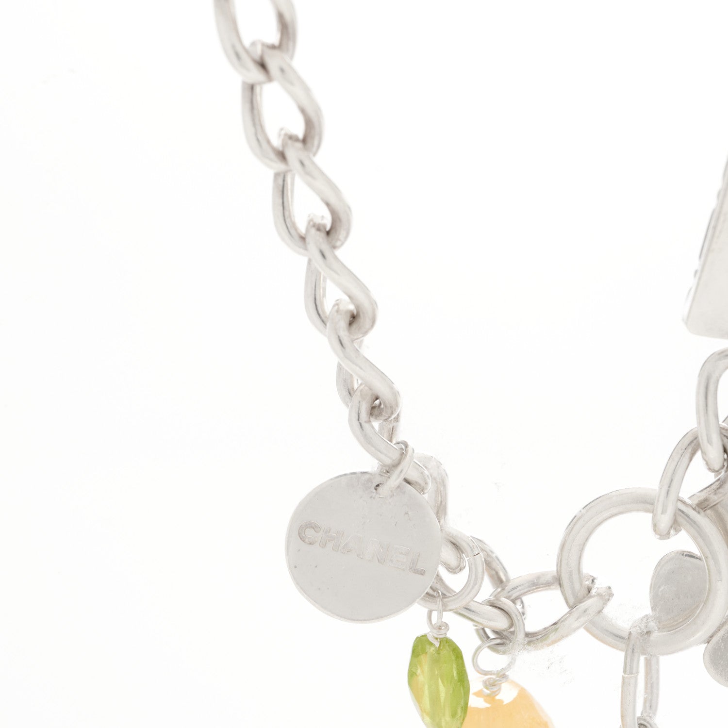 Chanel Sterling Silver Multi Gemstone Lucky Charms Necklace 4 of 6