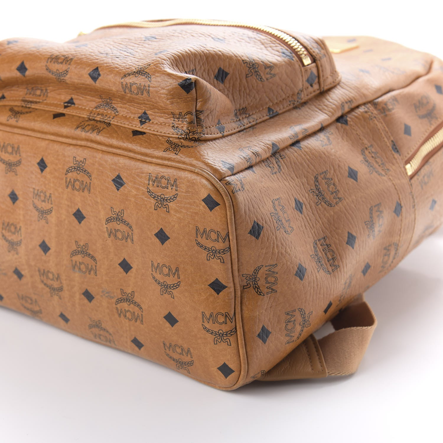 MCM Visetos Medium Stark Backpack Cognac 6 of 8