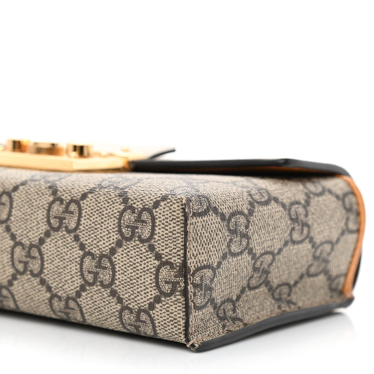GG Supreme Monogram New Sakai Calfskin Mini Padlock Top Handle Shoulder Bag Beige Ebony Mystic White Sun Oil