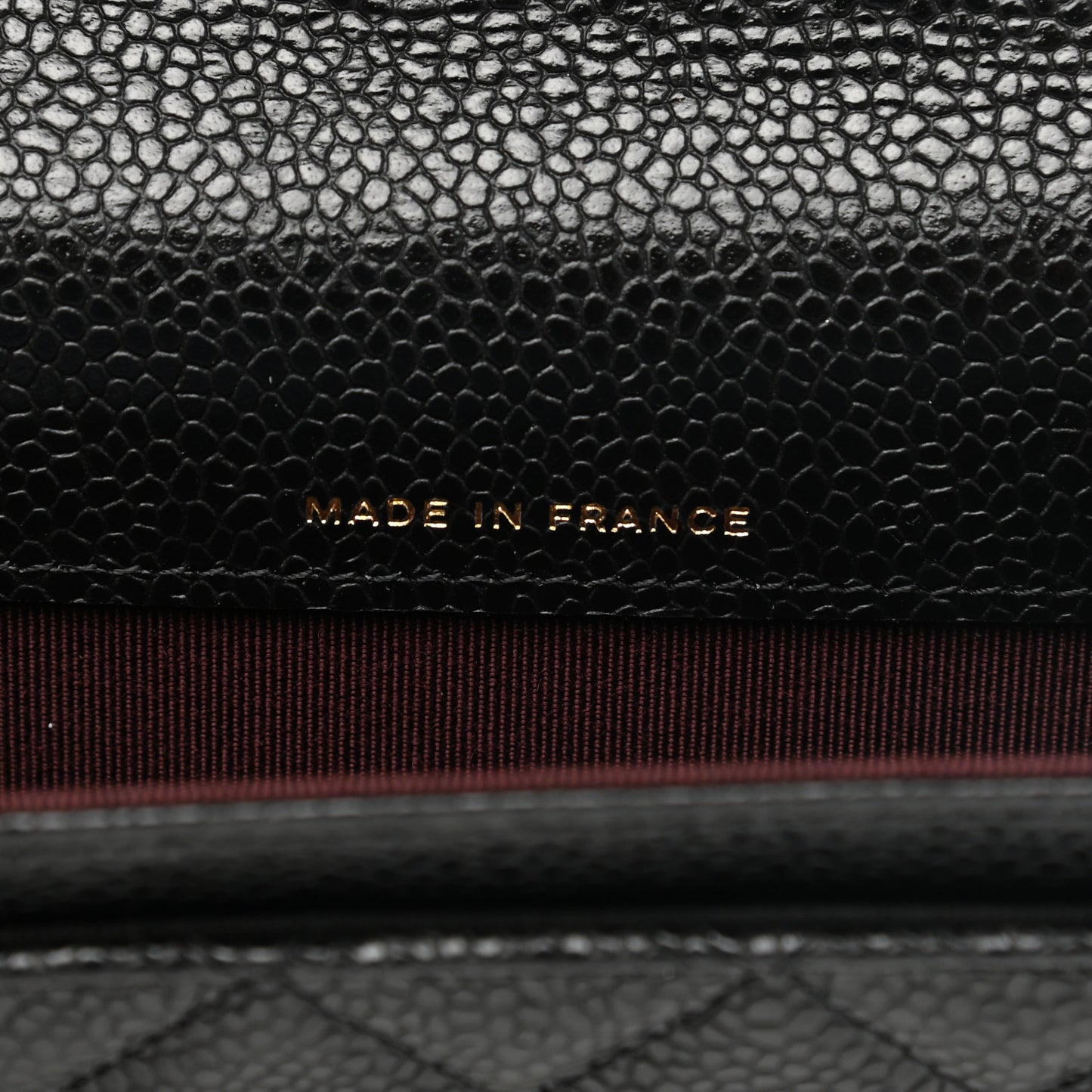 Caviar Quilted Flap Card Holder Wallet Black