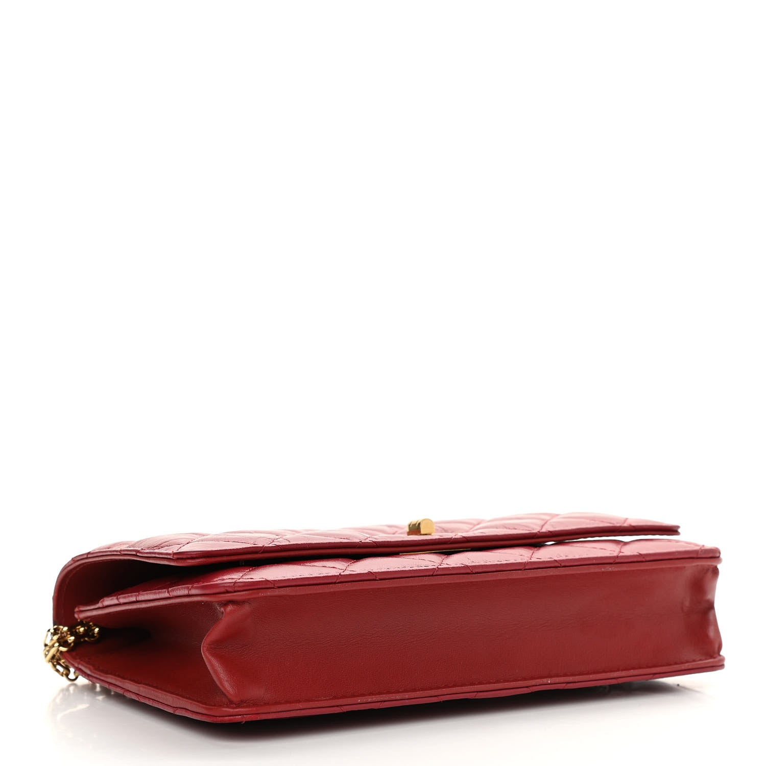 Chanel Aged Calfskin Quilted Reissue Wallet On Chain WOC Red 4 of 12