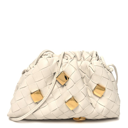 Bottega Veneta Nappa Intrecciato Studded The Mini Pouch Chalk 1 of 10