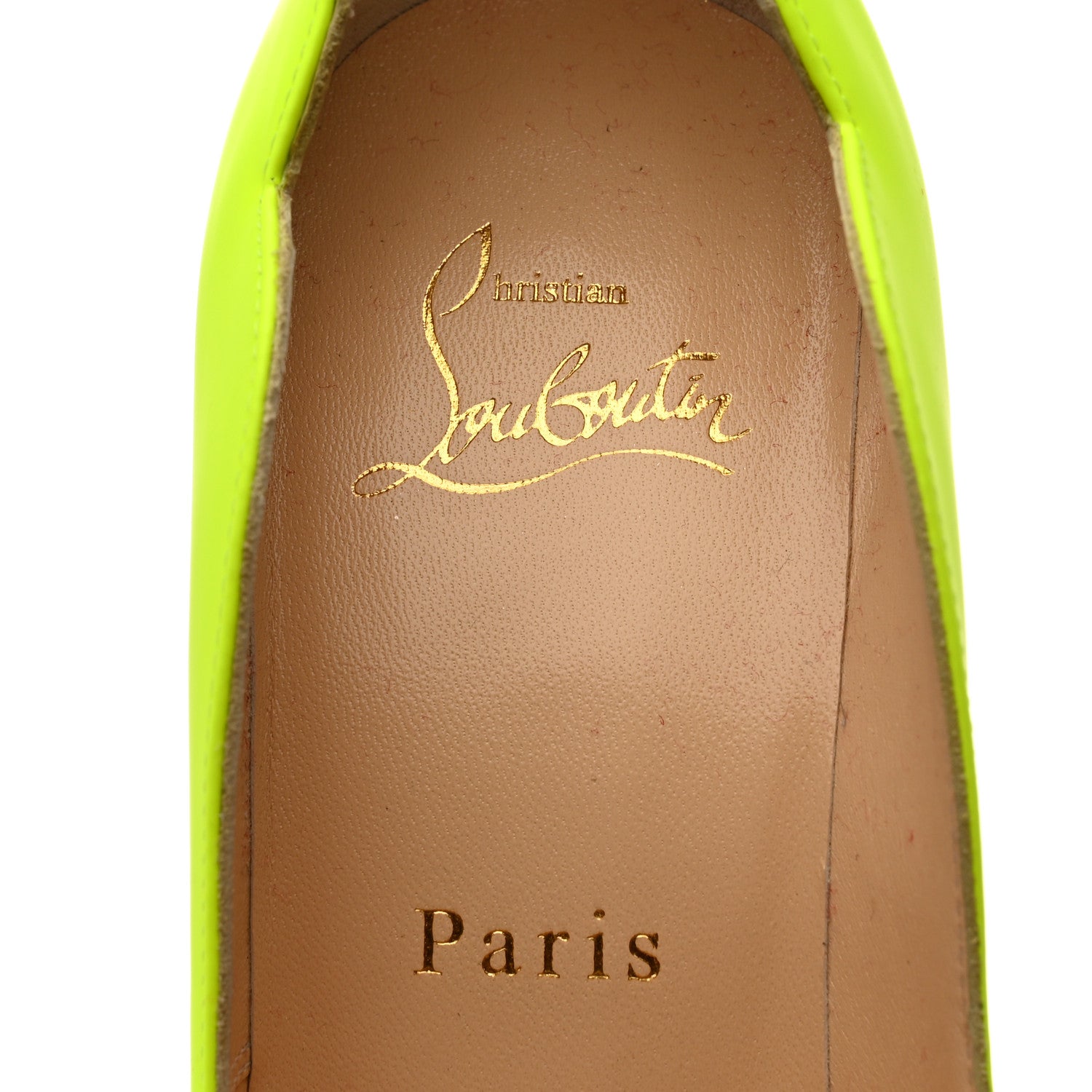 Christian Louboutin Calfskin Hot Chick 100 Pumps 35 Fluo 6 of 7