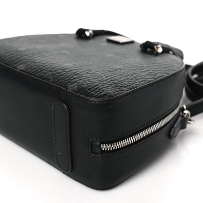 MCM Visetos Small Half Moon Crossbody Bag Black 9 of 9