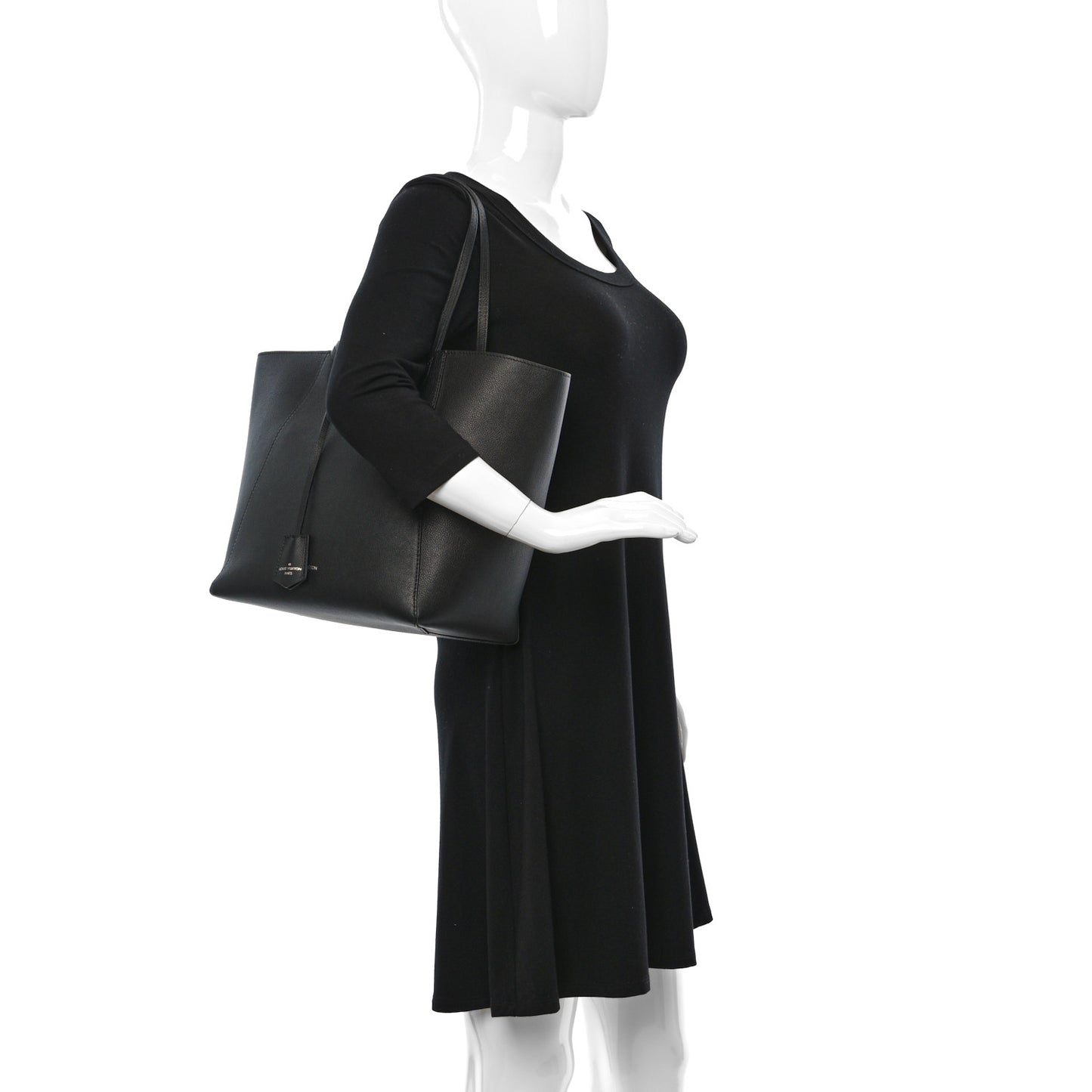 Calfskin Lockme Cabas Black