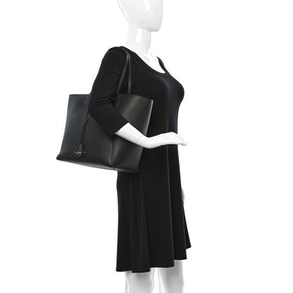 Louis Vuitton Calfskin Lockme Cabas Black 2 of 8