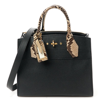 Louis Vuitton Taurillon Snakeskin City Steamer PM Black 1 of 13