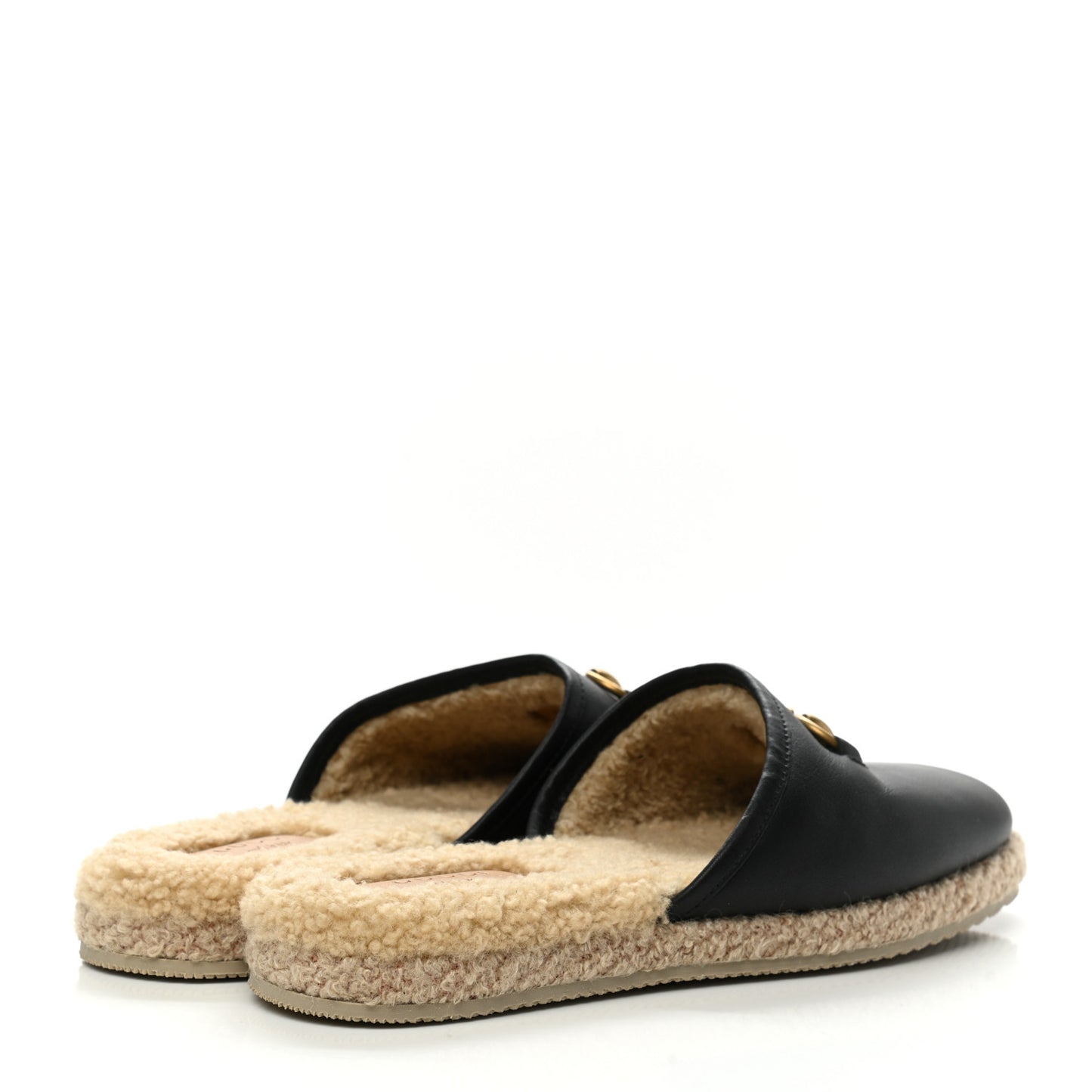 Nappa Wool Womens Fria Slippers 39.5 Black Butterscotch