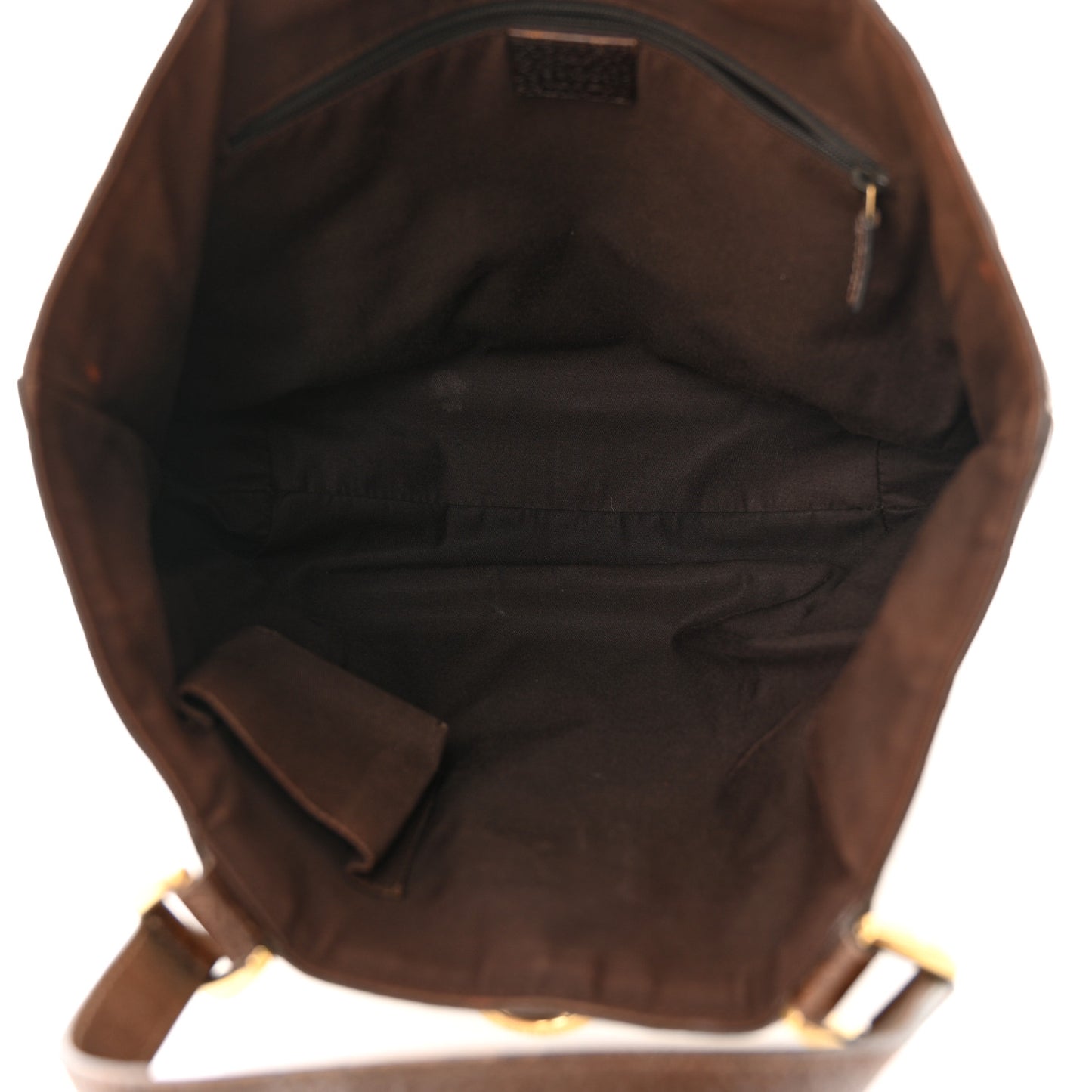 Monogram Small Gold D Ring Tote Brown
