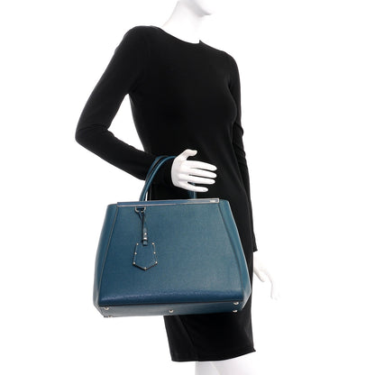 Fendi Vitello Elite Flamingo Regular 2Jours Tote Oceano 3 of 9