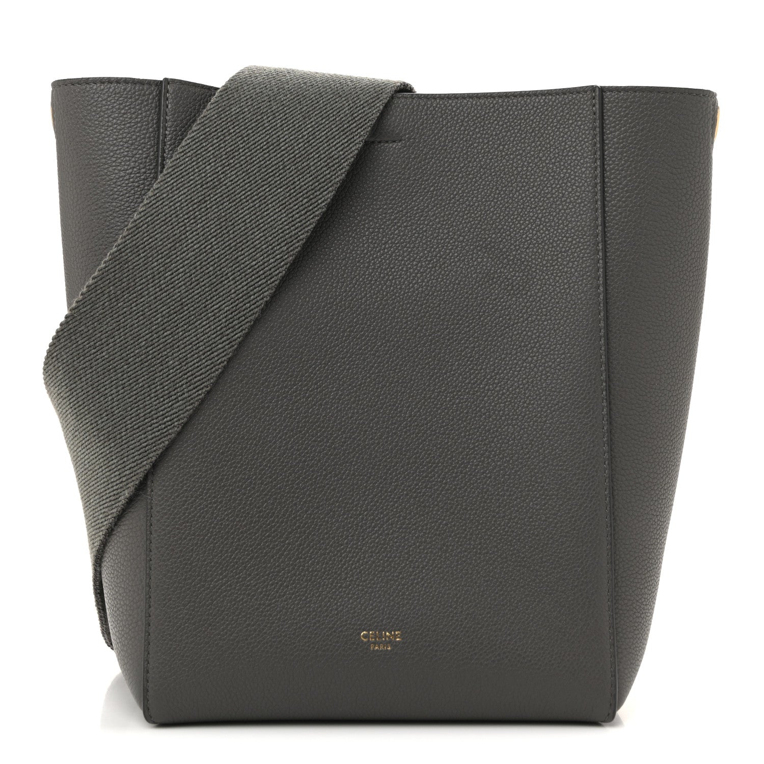 Celine Soft Grained Calfskin Small Sangle Bucket Bag Kohl 1 of 13