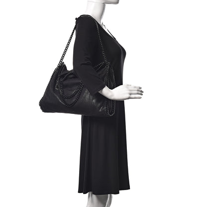 Stella McCartney Shaggy Deer Falabella Fold Over Tote Black 2 of 10