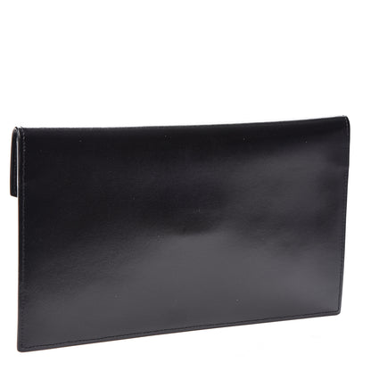 Saint Laurent Smooth Shiny Calfskin Monogram Uptown Pouch Black 2 of 8